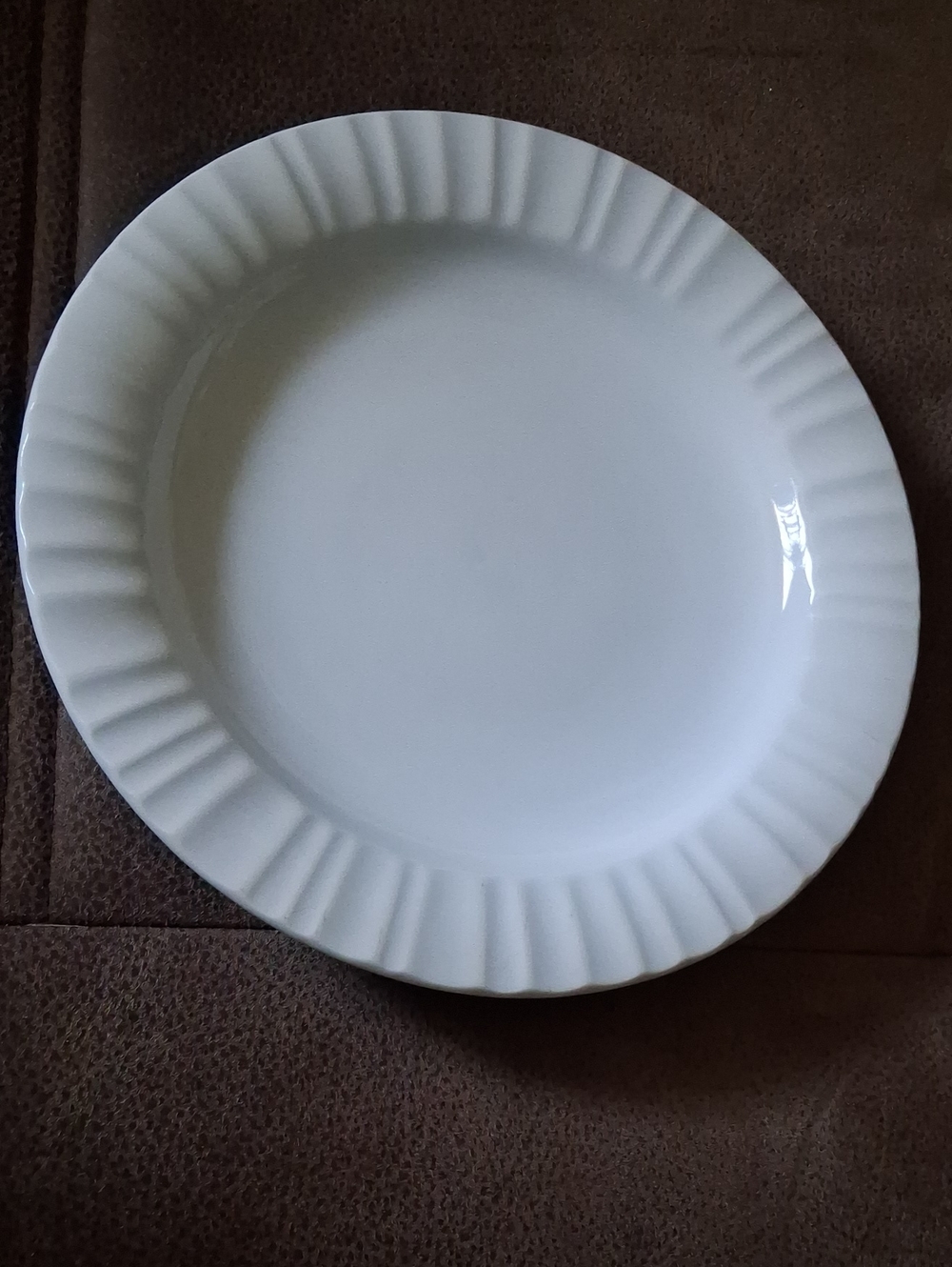 Corningware White Ribbed Edge Dessert/Salad Plate